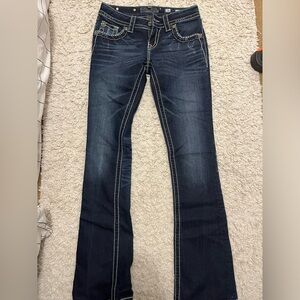 Size 26 miss me flared jeans dark blue